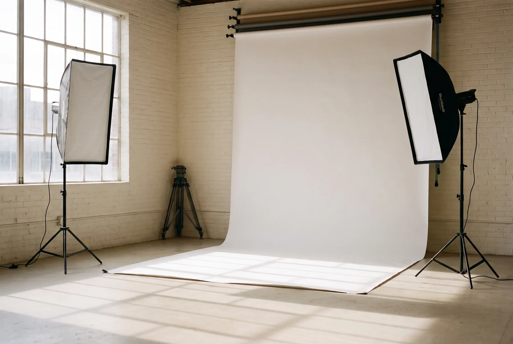 A commercial photo studio standing empty between productions